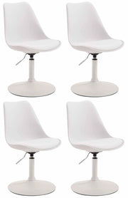 Set di 4 sedie da pranzo Maverick Plastic bianco,bianco