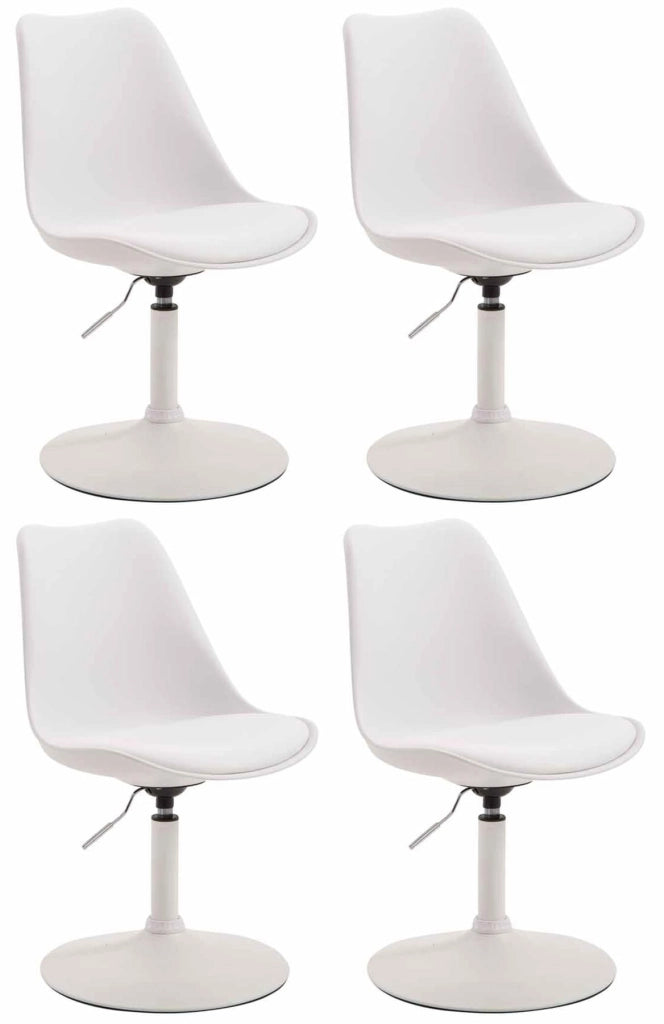 Set di 4 sedie da pranzo Maverick Plastic bianco,bianco