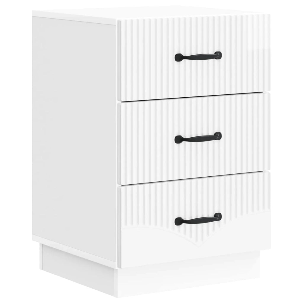 Armadio da Notte con cassetto Bianco Lucido 43 x 41 x 63,5 cm