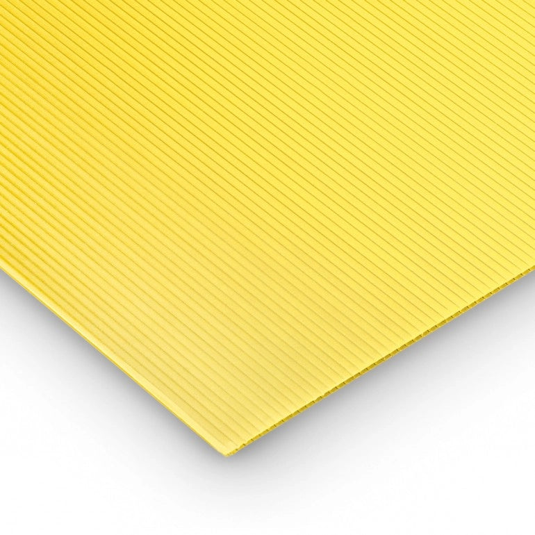 Polipropilene alveolare-polionda, colore Giallo, 100 x 50 cm