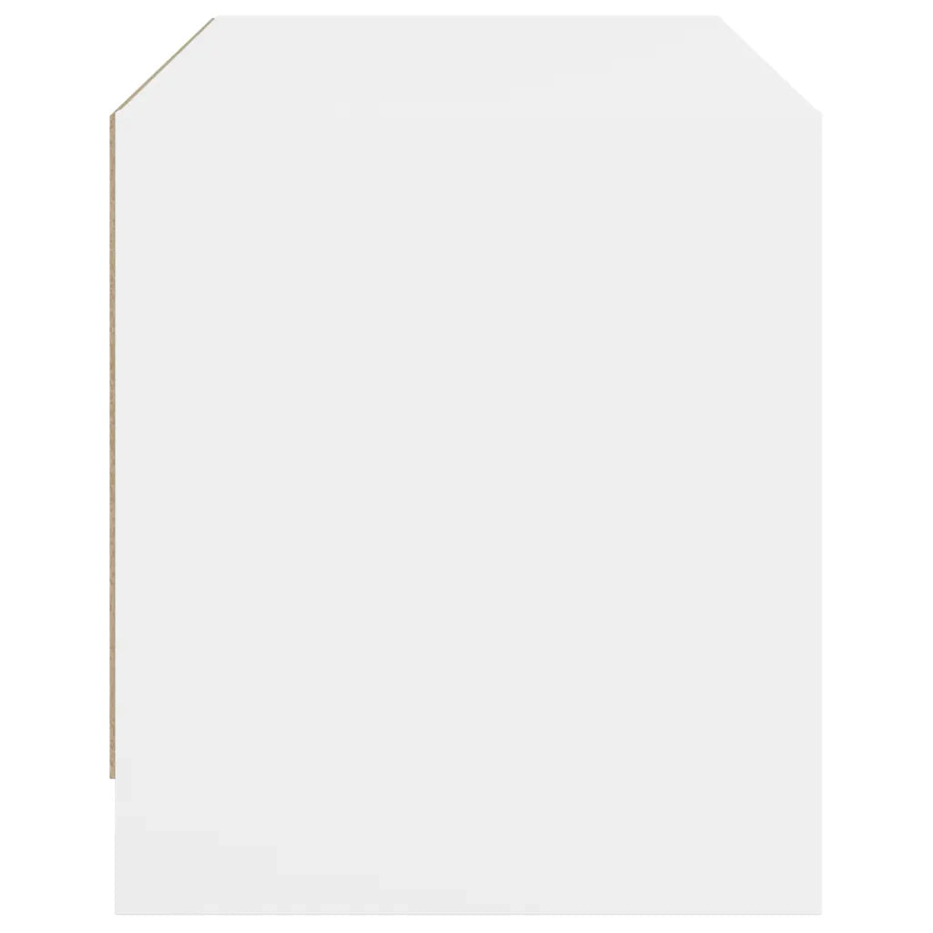 Mobile Porta TV con Ante-Mobile per TV-Credenza TV in Vetro Bianco 68x37x42 cm