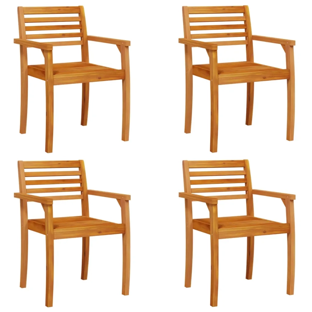 Sedie da Giardino 4 pz | Sedie da Esterno 59x55x85 cm Legno Massello di Acacia