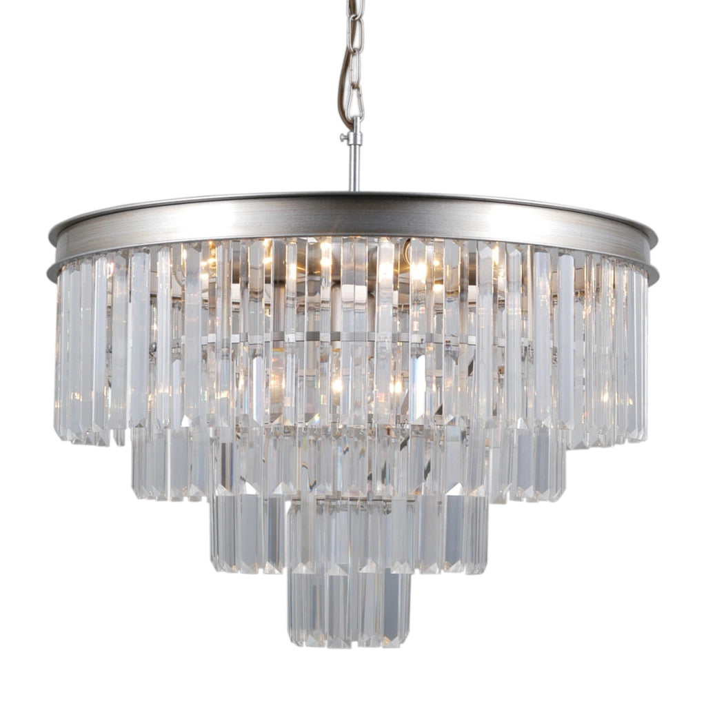 Lampadario Italux Verdes 8 luci E14 cristallo cromo