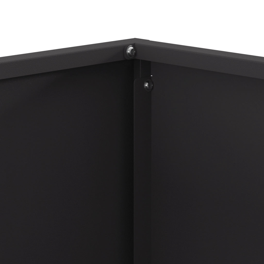 Braciere Quadra Nera 60x60x40 cm Acciaio