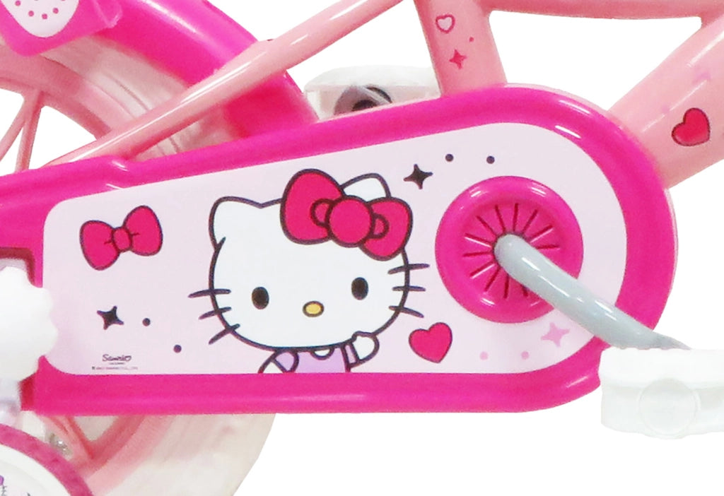 Bicicletta per Bambine 12" Hello Kitty Freno Caliper e Stabilizzatori in Acciaio Hi-Ten Rosa