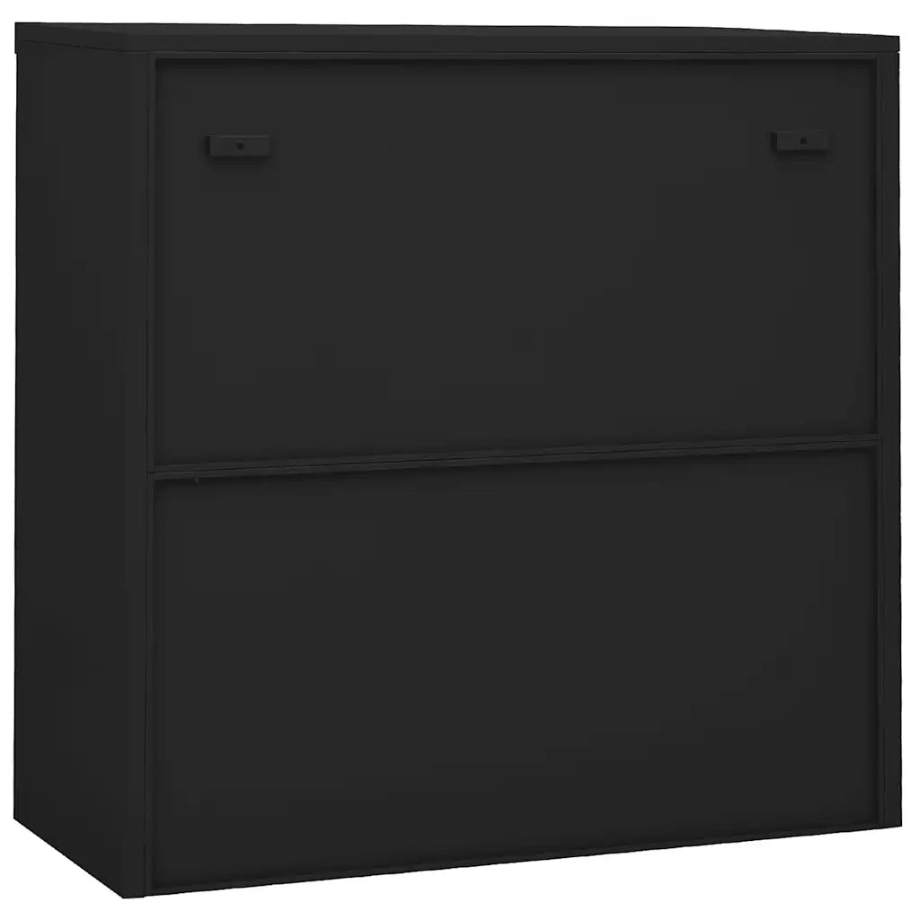Armadio Ufficio Anta Scorrevole Antracite 90x40x90cm Acciaio 335953