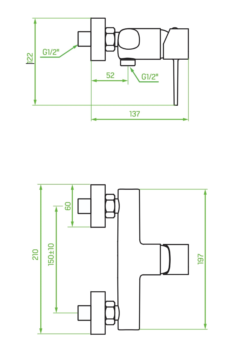 Miscelatore doccia esterno – elegante, funzionale e compatibile con tutti i set doccia