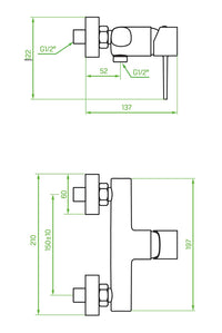 Miscelatore doccia esterno – elegante, funzionale e compatibile con tutti i set doccia