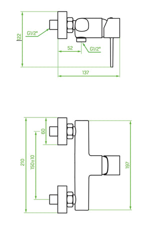 Miscelatore doccia esterno – elegante, funzionale e compatibile con tutti i set doccia