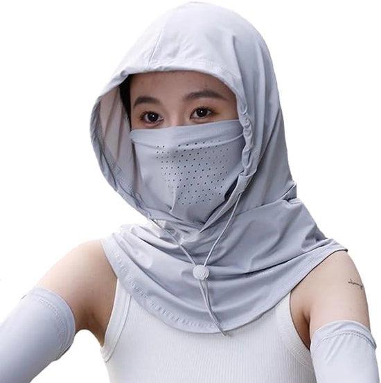 Muffa da bivacco UV protettiva per donne con protezione del collo e visiera per bicicletta, viaggio e attività all'aperto