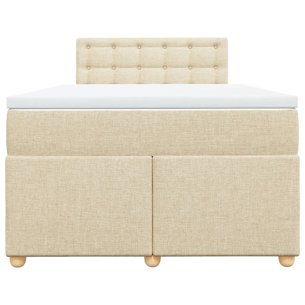 Giroletto a Molle con Materasso Crema 120x200 cm in Tessuto 3286666