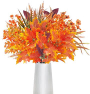 Bundel di Fiori Artificiali di Autunno con Eucalipto, Foglie di Quercia e Rametti di Autunno per Decorazione di Tavola, Balcone e Casa.