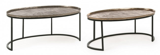 Set 2 Tavolini Ovali Amira