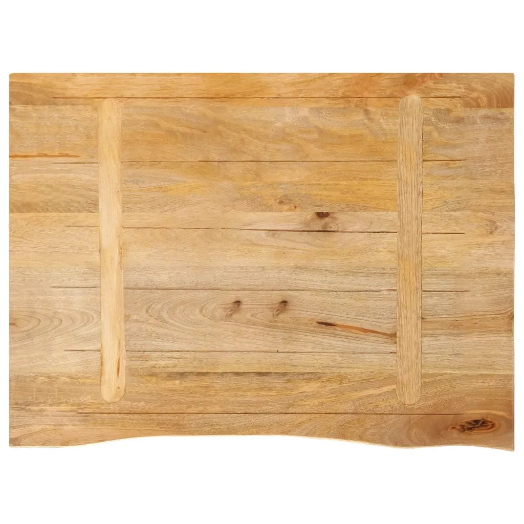 vidaXL Piano Tavolo Bordi Vivi 70x60x3,8 cm in Legno Massello di Mango