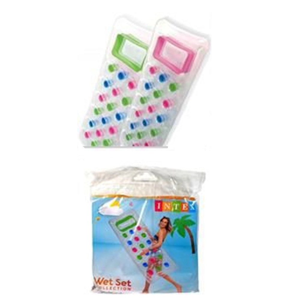 Trade Shop - Materassino Gonfiabile 188x71cm Trasparente Con 18 Fori Materasso Piscina Mare 019966 -