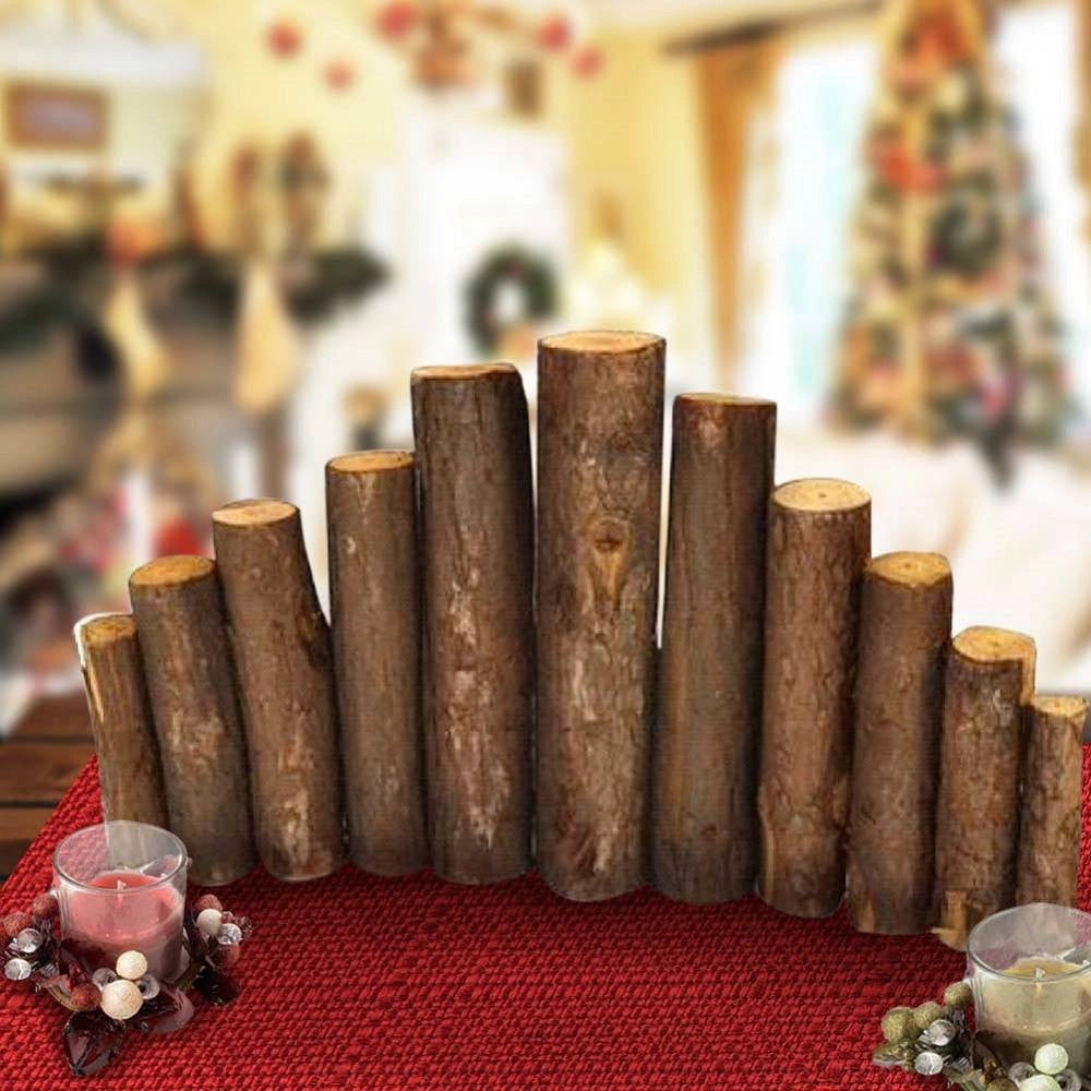 Trade Shop - Steccato In Legno Palisade Misure Prodotto 26 X 45 X 5 Cm Decorazioni Natalizie -