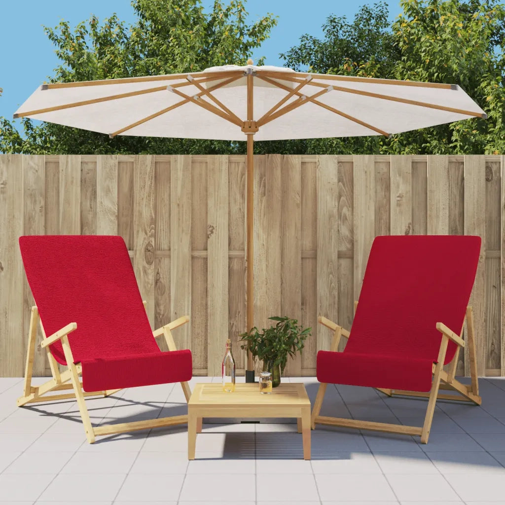 Asciugamani da Spiaggia 2 pz Borgogna 60x135 cm Tessuto 400 GSMcod mxl 126621