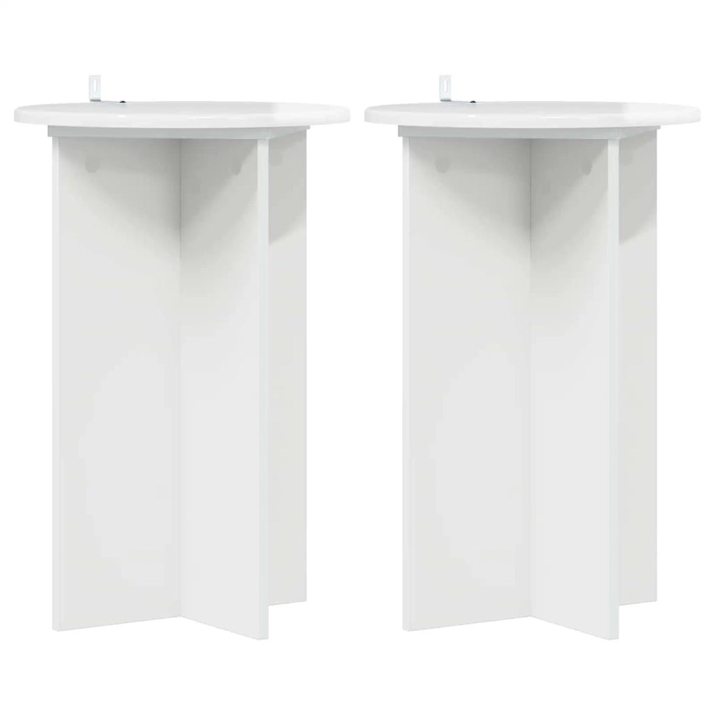 Supporto per piante 2 pz Bianco Lucido Ø40 x 60 cm 899712