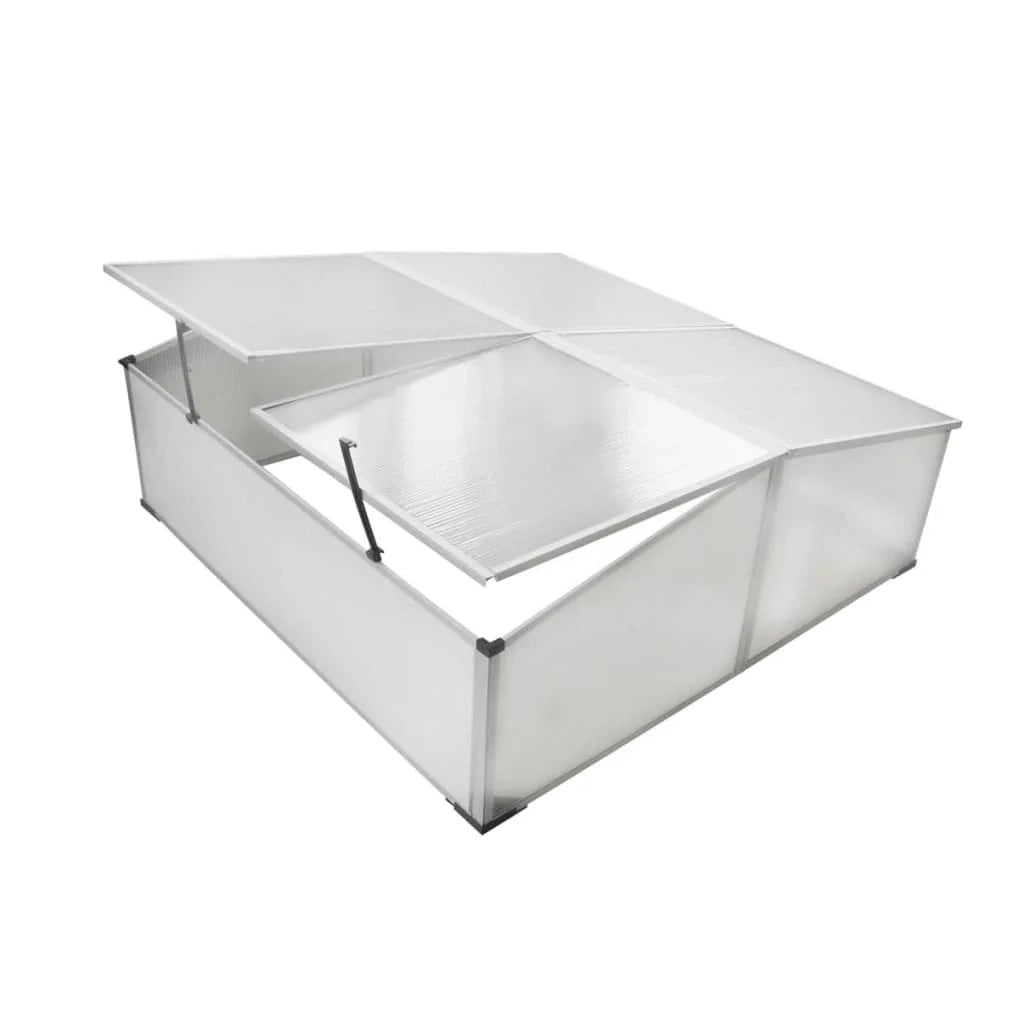Tenda da serra per piante fiori e ortaggi con 4 coperchi 108 x 110 x 41 cm Trasparente 02_0044657