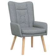 Poltrona | Sedia Relax Grigio chiaro 63 x 67 x 94 cm Tessuto e compensato