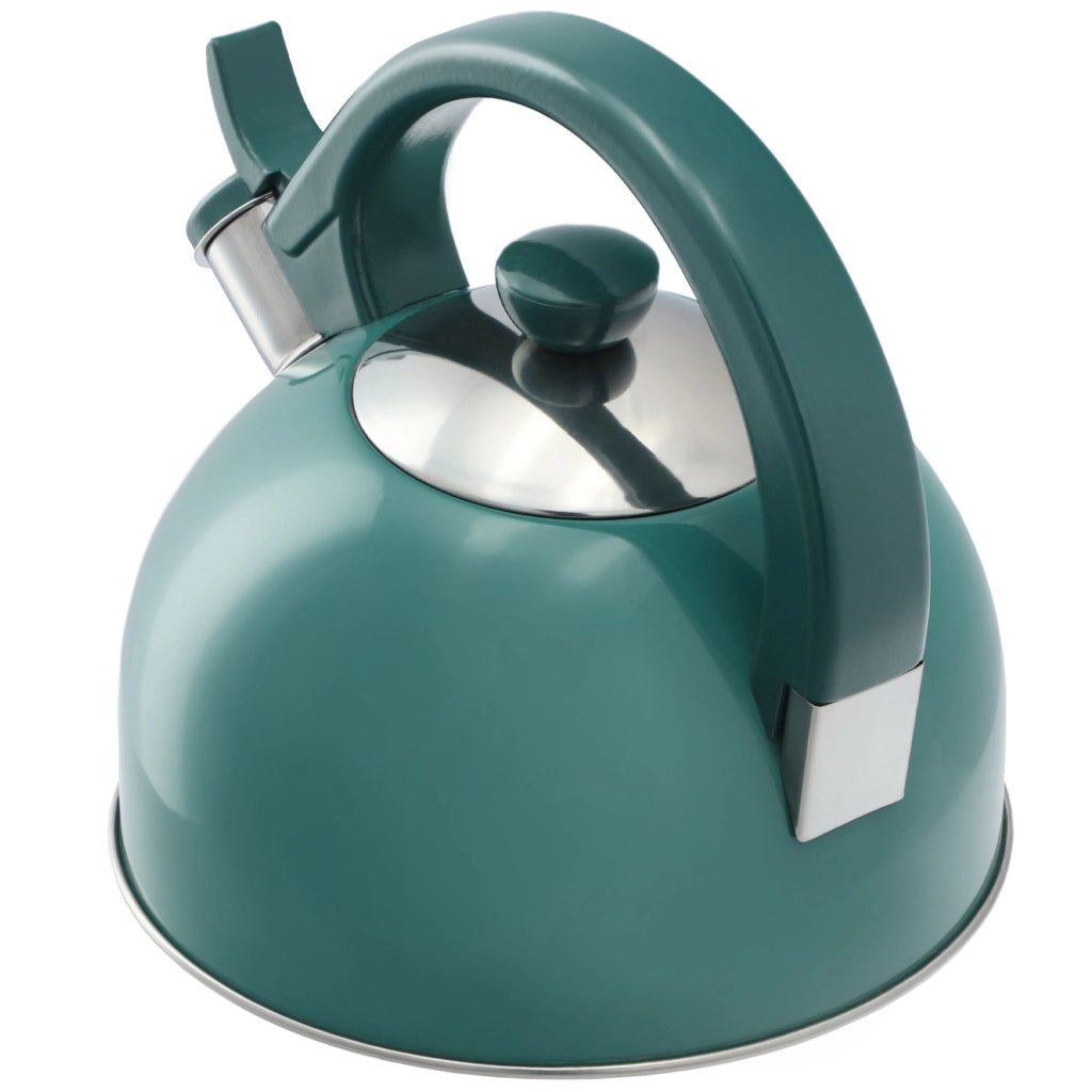 Bollitore a gas/induzione KADAX con fischietto, 1,7 l, acciaio verde tradizionale