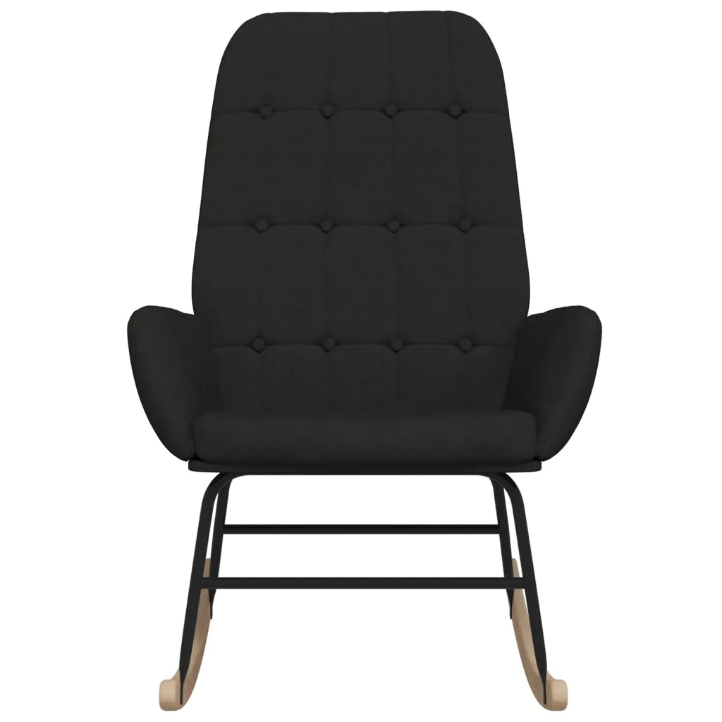 Sedia a Dondolo Nera in Tessuto cod mxl 51095