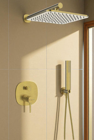 Set doccia – oro spazzolato, soffione, bocca e sistema anticalcare