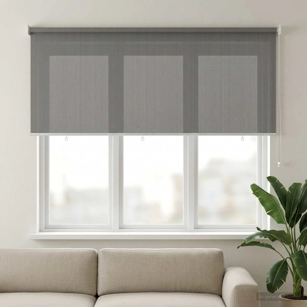 Tenda a Rullo Esterno Blocco UV 90% Grigio Chiaro 140 x 140 cm 42036120