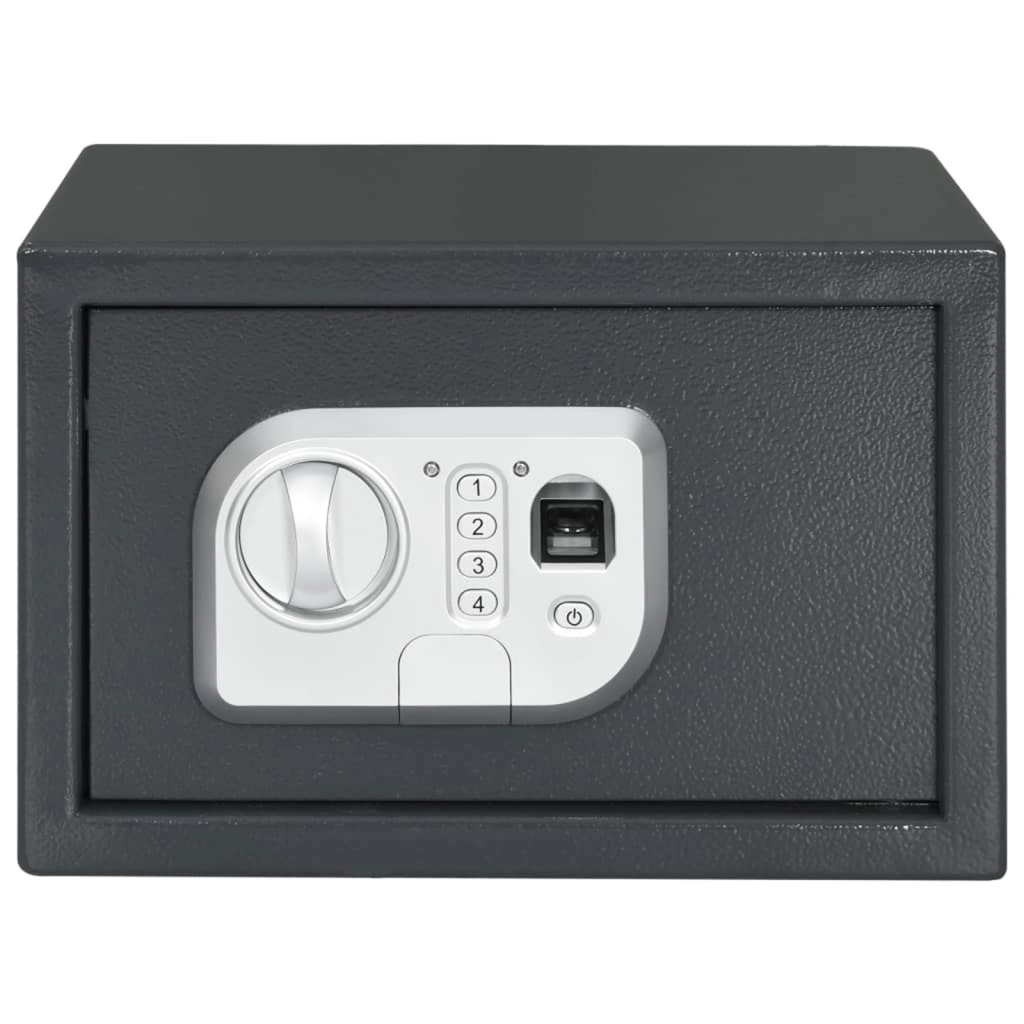Cassaforte elettronica digitale con blocco per impronte digitali 20x31x20 cm in acciaio