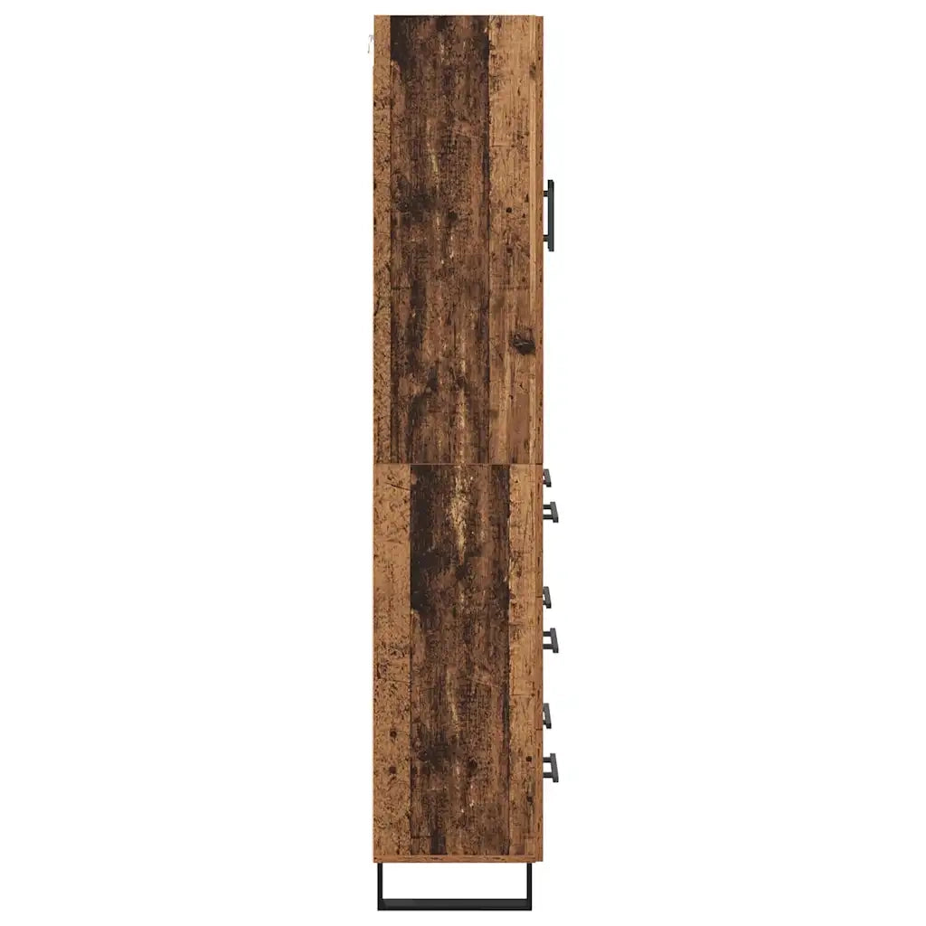 Credenza con cassetto 2 pcs Legno vecchio Legno multistrato