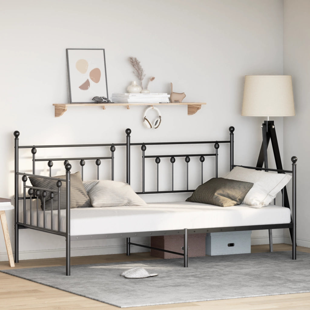 Struttura Daybed  Nera 107x203 cm in Acciaio