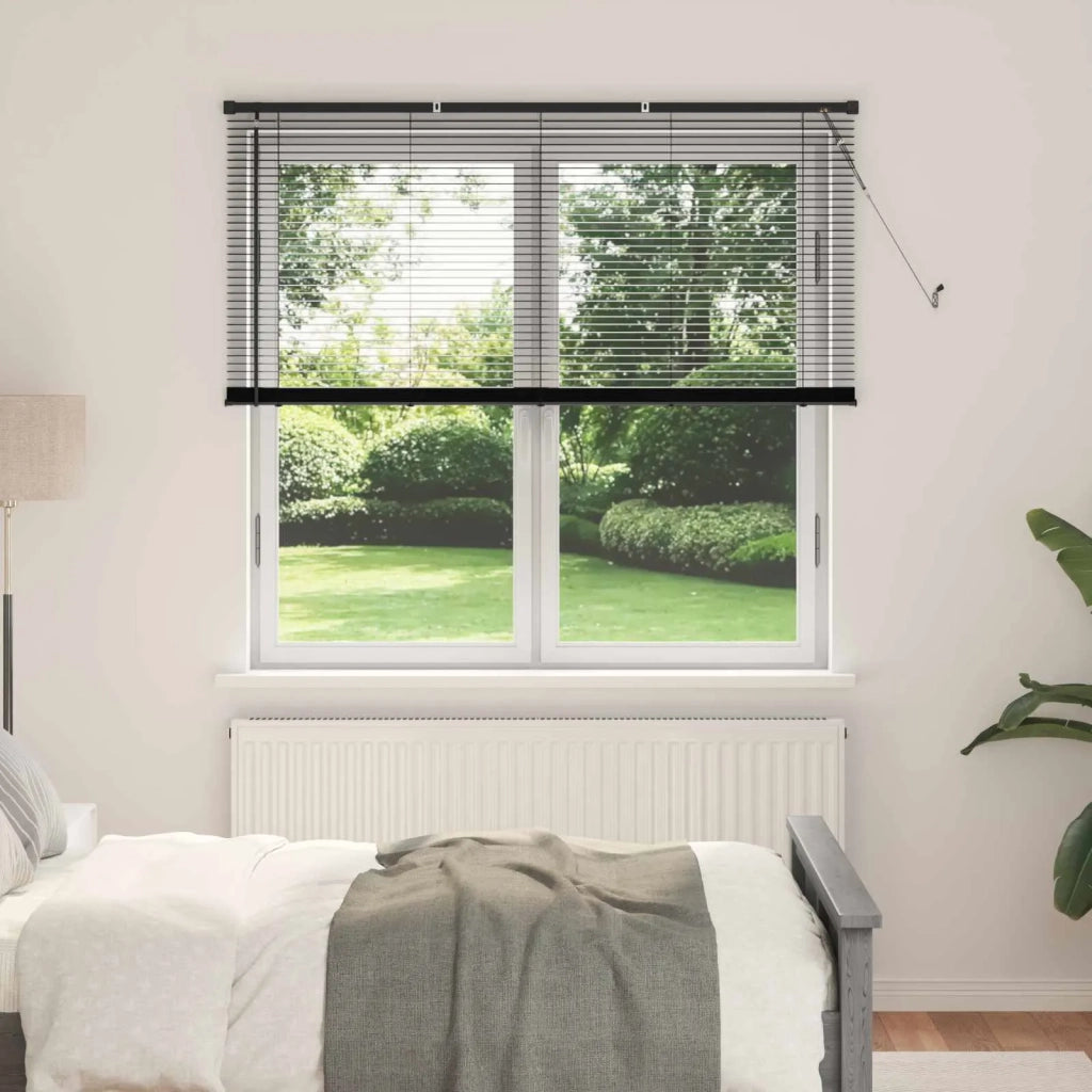 Tenda Veneziana Nero 150 x 160 cm 25 mm PVC