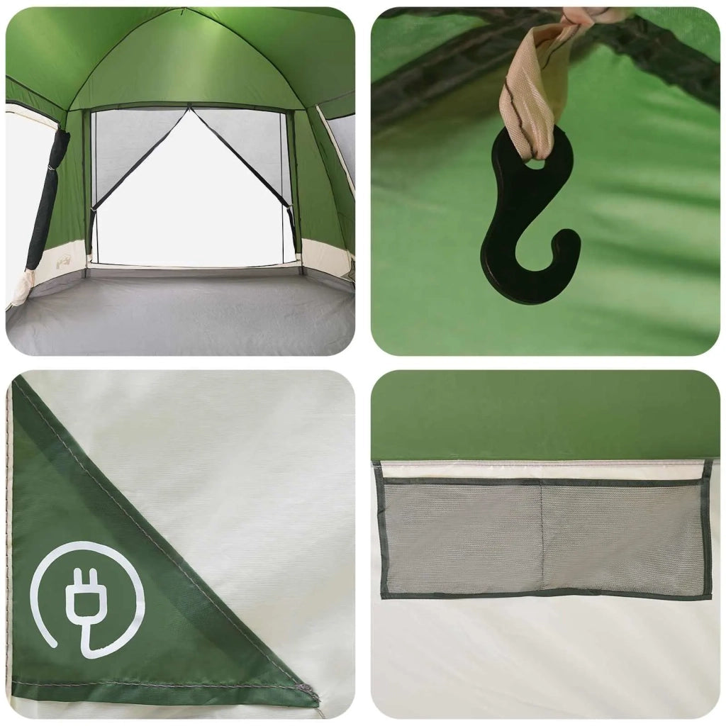 Tenda Capanna con tetto Verde 12-Persone Poliestere e Acciaio 42028571
