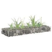 Gabbione Letto Rialzato in Acciaio Zincato 90x30x10 cm 145628