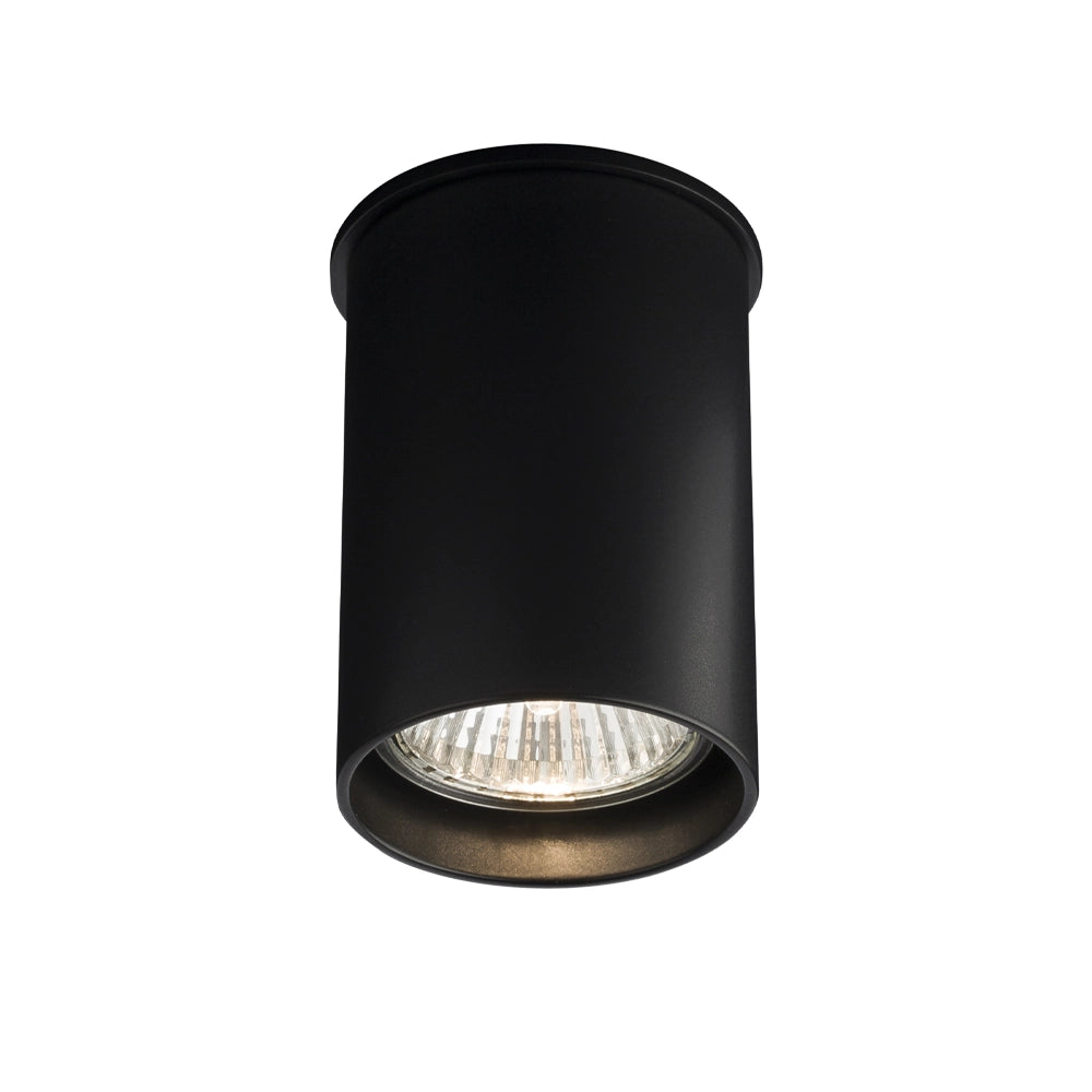 Spot soffitto nero tondo tubo 9cm GU10 10W ARIDA Shilo
