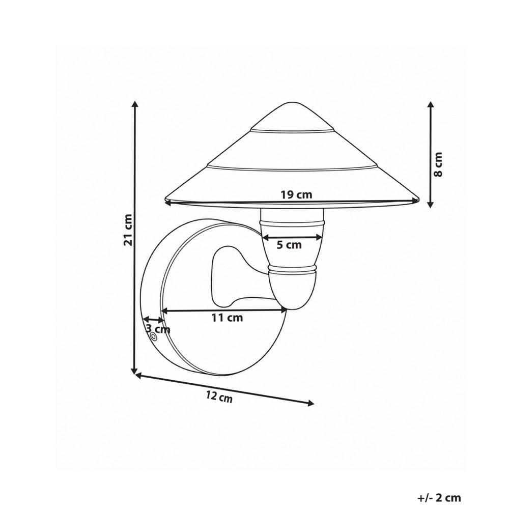 Lampada LED da Parete per Esterni in Alluminio Nero Design Moderno