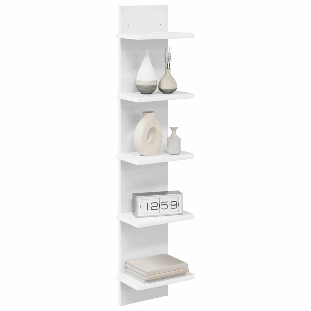 Scaffale da parete 2 pcs Bianco 22 x 15 x 100 cm 8012421