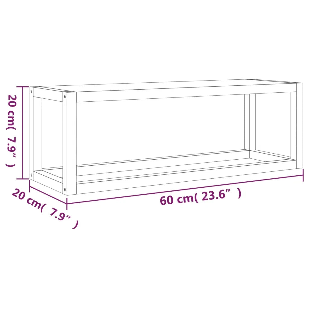 Portasciugamani 60x20x20 cm in Legno Massello di Noce 350373