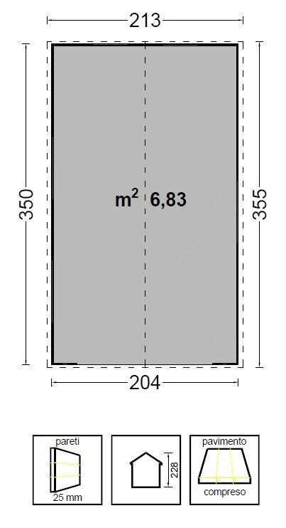 CASETTA LIFETIME VENEZIA 3 IN POLIETILENE HDPE 204X354X228H