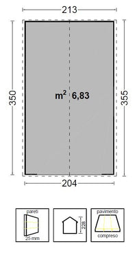 CASETTA LIFETIME VENEZIA 3 IN POLIETILENE HDPE 204X354X228H