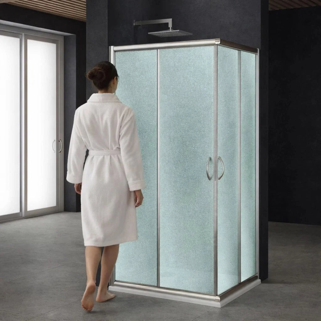 Cabina doccia angolare in cristallo temprato 6 mm *** misure 67-70x67-70xh190 cm, confezione 1
