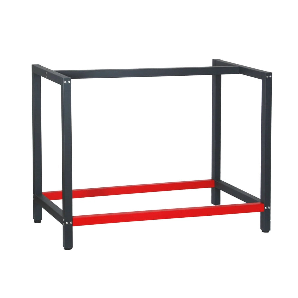 Gamba per banco da lavoro da 100 cm acciaio rosso antracite supporto per scrivania imballaggio per officina 16_0002507