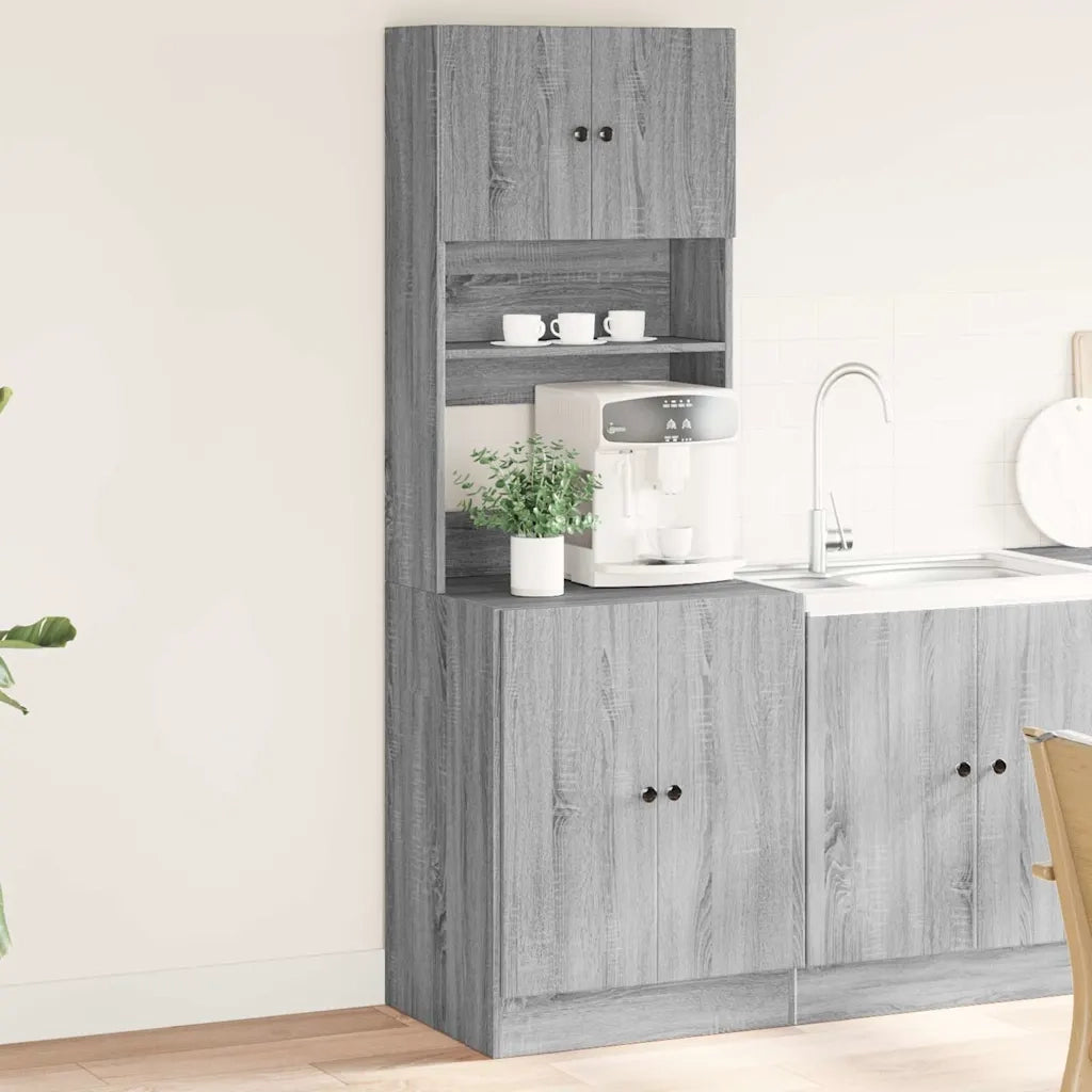 Pensile da cucina | Mobile da Cucina Grigio Sonoma 60x50x180cm in Legno Multistrato