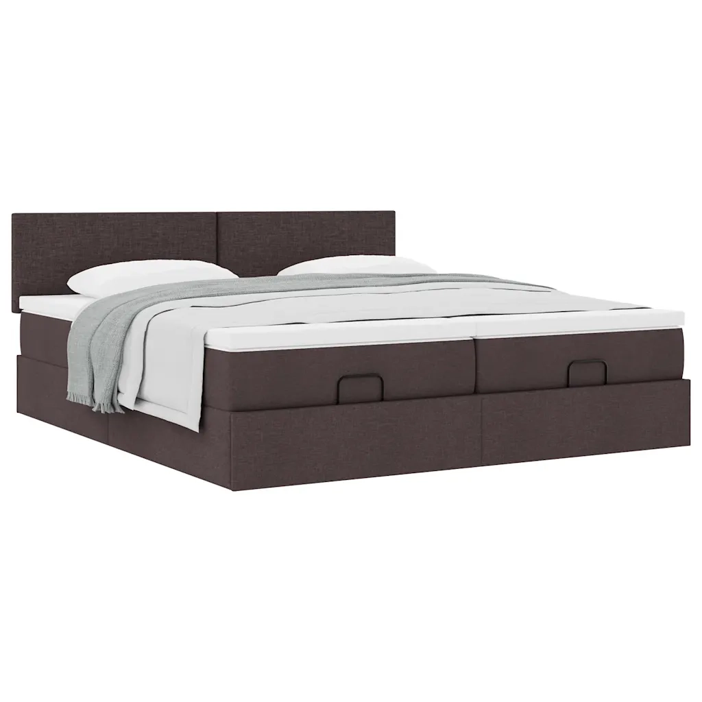 Struttura Letto Pouf con Materassi 180x200 cm in Tessuto 3311976