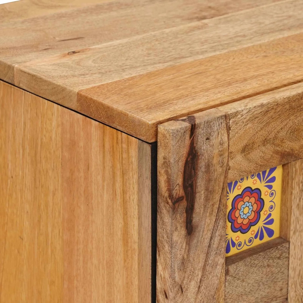 Credenza Naturale 40 x 33 x 75 cm Legno di mango massello 4018284