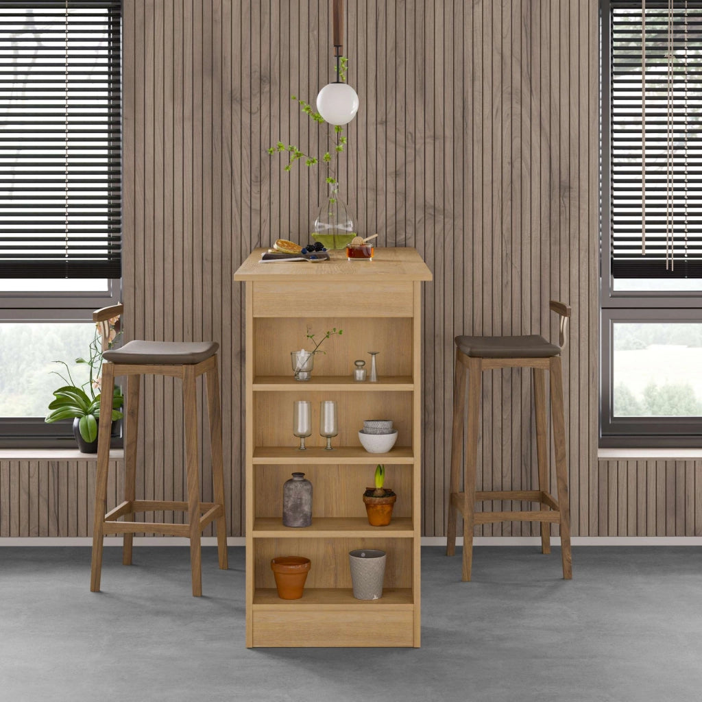 Tavolo bar in legno "Swallow" 117 x 54 x 101,8 cm - Rovere zaffiro