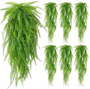 6 pezzi di piante artificiali appese 80 cm piante artificiali appese piante di fieno foglie verdi piante artificiali imitanti piante piante plastiche appese per decorazione interna ed esterna (fieno) (6)