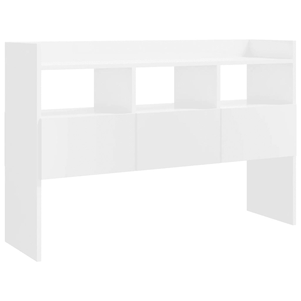 Credenza Bianco Lucido 105x30x70 cm in Legno Multistrato