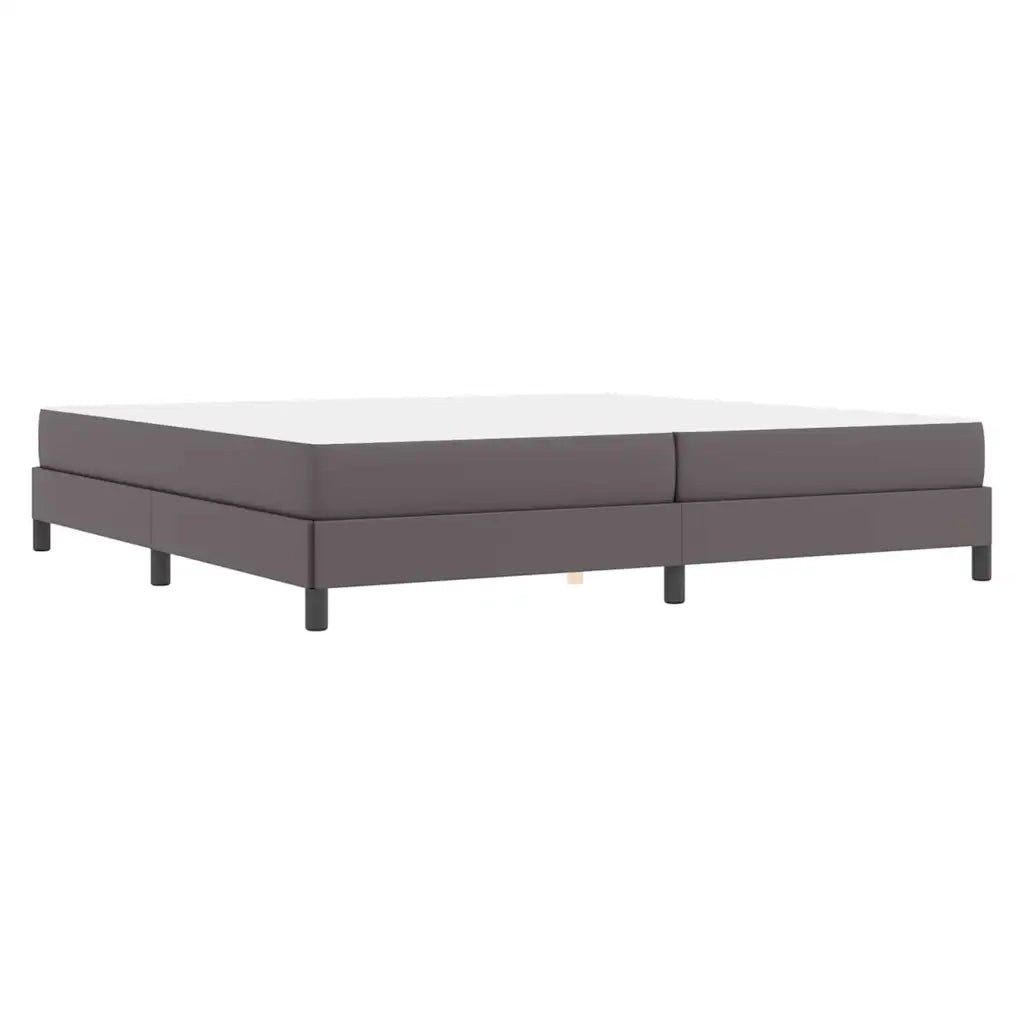 vidaXL Letto con materasso Grigio 200 x 200 cm Pelle sintetica