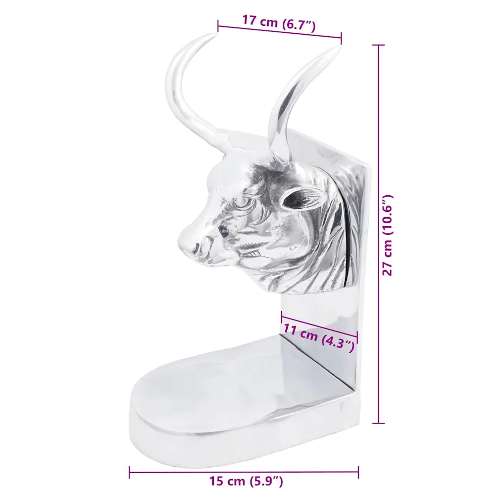 Fermalibri 2 pz Argento 17 x 15 x 27 cm Alluminio CFW7076072